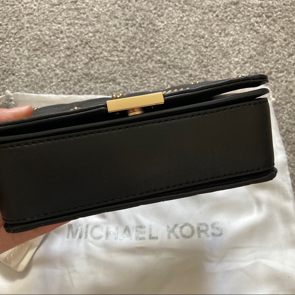 Michael Kors mini chain crossbody bag stud black leather NWT - Picture 5 of 12